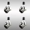 Service Caster 3 Inch 316SS Soft Rubber Swivel 1-7/8 Inch Expanding Stem Caster Set Brake SCC SCC-SS316EX20S314-SRS-TLB-178-4 - alternate 1